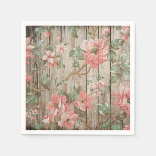Serviette En Papier Papier Mariage Rustique Spring Blossoms (Devant)