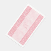 Serviette En Papier Papier mariage Serviettes d'hôtes rose Damas éléga (Coin)