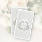 Serviette En Papier Papier Mariage Swan personnalisé serviettes