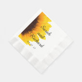 Serviette En Papier Papier Mariage tournesol (Coin)
