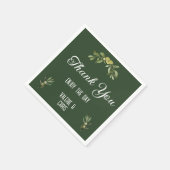 Serviette En Papier Papier Mariage vert olive Napkin (Coin)