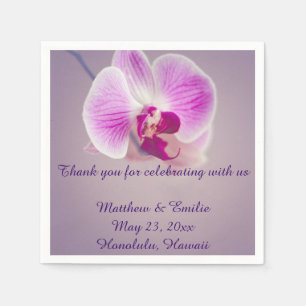 Serviette En Papier Papier Mariage violet orchidée