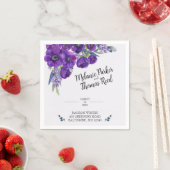 Serviette En Papier Papier Mariage violet Poppy (En situation)