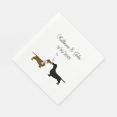 Serviette En Papier Papier Mariage Whimsical Dachshund Napkin (Coin)