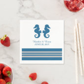 Serviette En Papier Papier marin bleu gris marine (En situation)