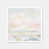 Serviette En Papier Papier marin rose pâle de plage Napkin (Devant)