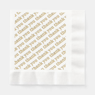 Serviette En Papier Papier Merci Napkins Or