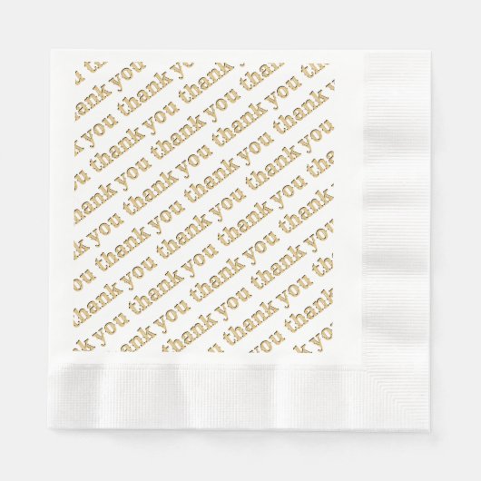 Serviette En Papier Papier Merci Napkins Or (Devant)