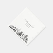 Serviette En Papier Papier minimaliste Mariage Omaha (Coin)