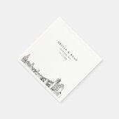Serviette En Papier Papier minimaliste Mariage Spokane (Coin)