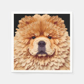 Serviette En Papier PAPIER MIRAGE Red Chow (Devant)