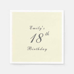 Serviette En Papier Papier moderne élégant crème pour fête d'anniversa