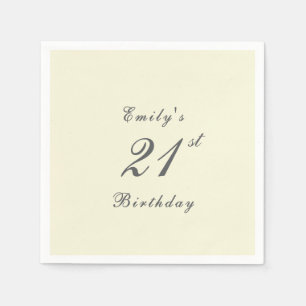 Serviette En Papier Papier moderne élégant crème pour fête d'anniversa