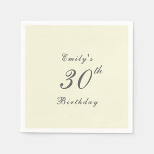 Serviette En Papier Papier moderne élégant crème pour fête d'anniversa