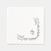 Serviette En Papier Papier monogramme (Devant)