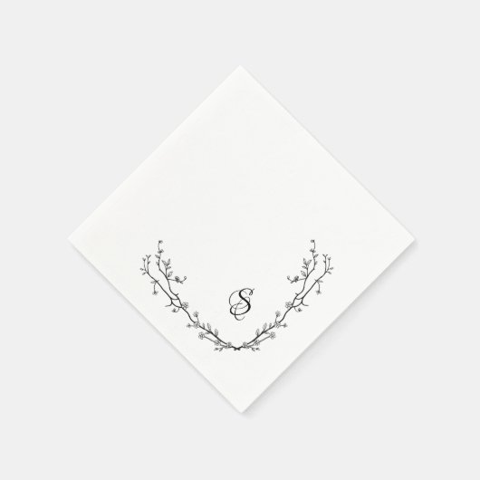 Serviette En Papier Papier monogramme (Coin)