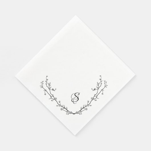 Serviette En Papier Papier monogramme (Coin)