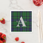 Serviette En Papier Papier Monogramme Abercrombie Clan Plaid (En situation)