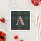 Serviette En Papier Papier Monogramme Allison Clan (En situation)