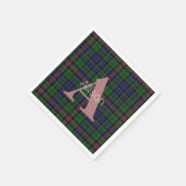 Serviette En Papier Papier Monogramme Allison Clan (Coin)
