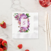 Serviette En Papier Papier Monogramme mariage Napkin (En situation)