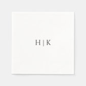 Serviette En Papier Papier Monogramme modèle Napkin (Devant)