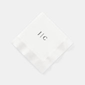 Serviette En Papier Papier Monogramme moderne Napkin | PERSONNALISABLE (Coin)
