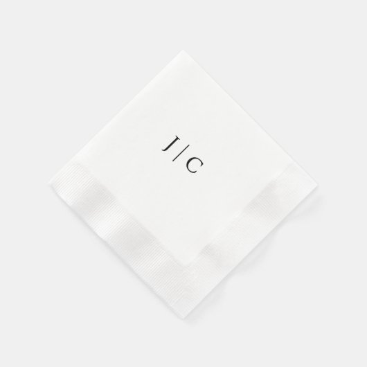 Serviette En Papier Papier Monogramme moderne Napkin | PERSONNALISABLE (Coin)