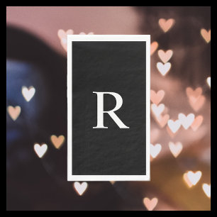Serviette En Papier Papier monogramme noir et blanc Serviette d'hôte