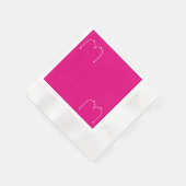 Serviette En Papier Papier Monogramme Personnalisé Simple Chic Pink (Coin)