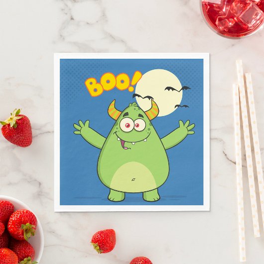 Serviette En Papier Papier Monster Boo