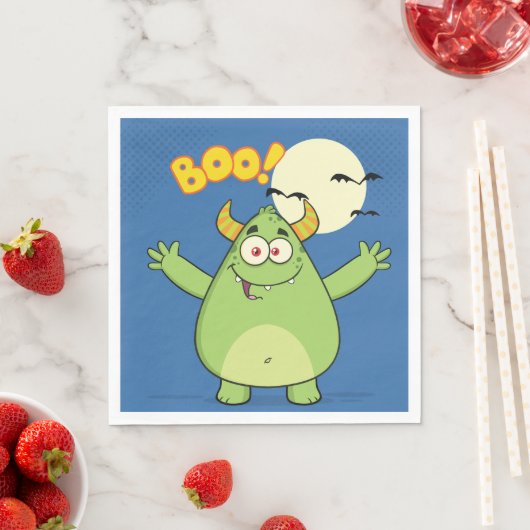 Serviette En Papier Papier Monster Boo (En situation)