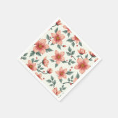 Serviette En Papier Papier motif à fleurs (Coin)