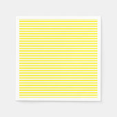Serviette En Papier Papier motif à rayures blanches jaunes (Devant)