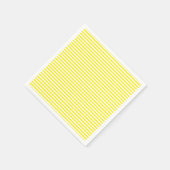 Serviette En Papier Papier motif à rayures blanches jaunes (Coin)