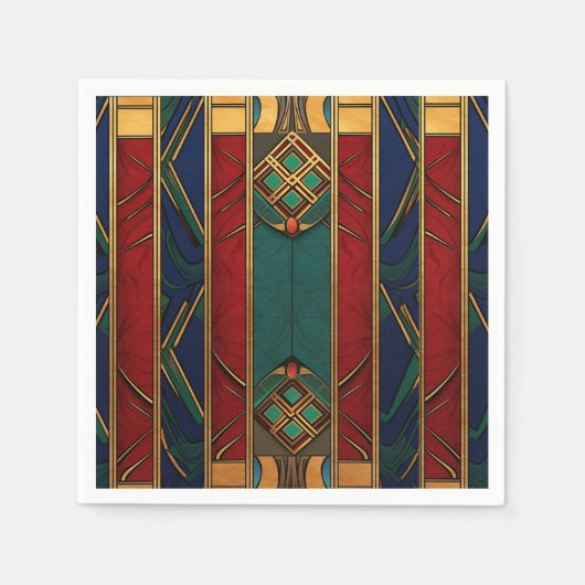 Serviette En Papier Papier Motif Afrocentré (Devant)