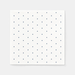 Serviette En Papier Papier motif blanc bleu marine pois mignon