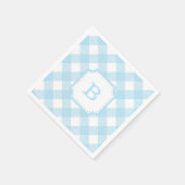 Serviette En Papier Papier Motif bleu En vichy À damiers (Coin)