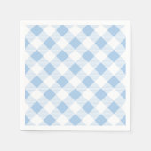 Serviette En Papier Papier Motif bleu En vichy À damiers (Devant)