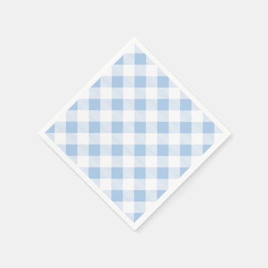 Serviette En Papier Papier Motif bleu En vichy À damiers (Coin)