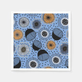 Serviette En Papier Papier Motif bleu moderne Napkin (Devant)
