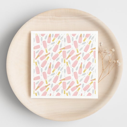 Serviette En Papier Papier Motif Champagne & Bubbles