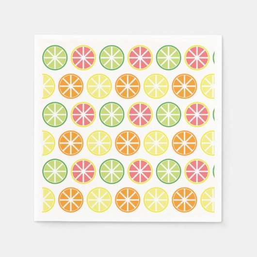 Serviette En Papier Papier Motif Citrus (Devant)