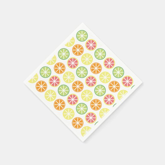 Serviette En Papier Papier Motif Citrus (Coin)