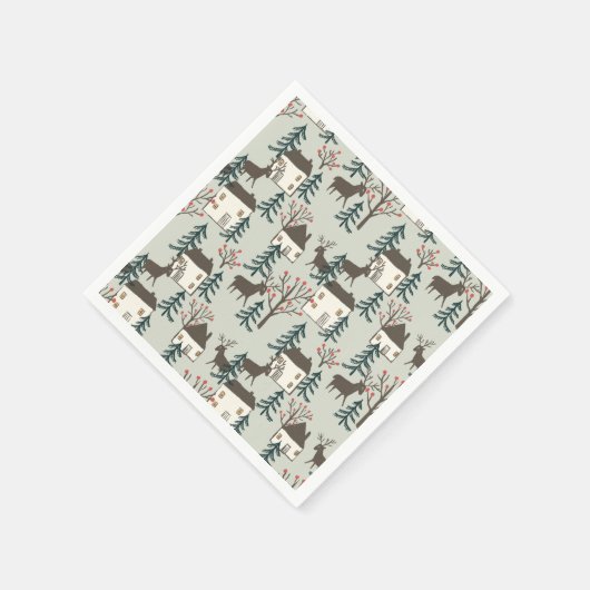 Serviette En Papier Papier motif de Noël (Coin)