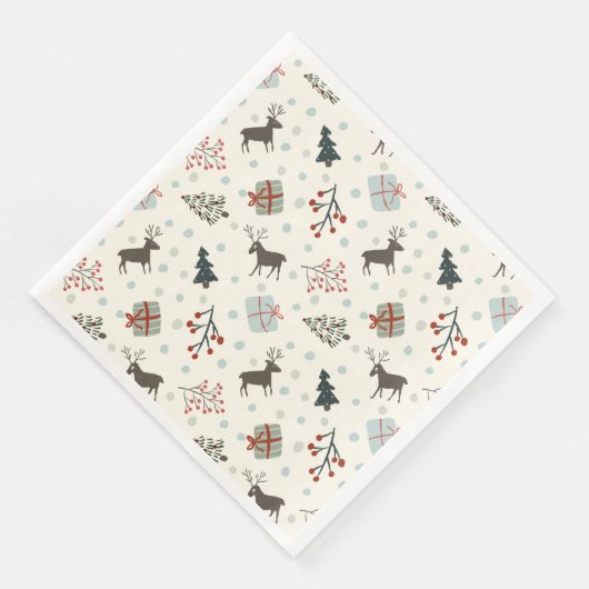 Serviette En Papier Papier motif de Noël (Coin)
