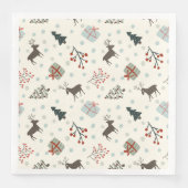 Serviette En Papier Papier motif de Noël (Devant)