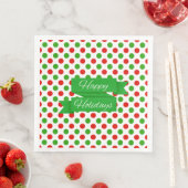 Serviette En Papier Papier Motif de Noël grand Polka (En situation)