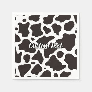 Serviette En Papier Papier Motif de vache