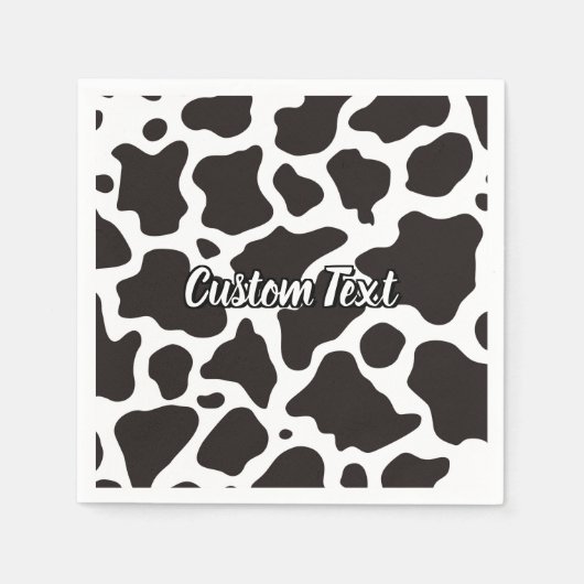 Serviette En Papier Papier Motif de vache (Devant)
